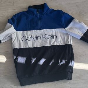 Calvin Klein Tricolor Half-Zip Sweatshirt